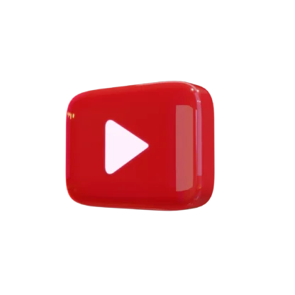 glossy youtube 3d render icon free png 1